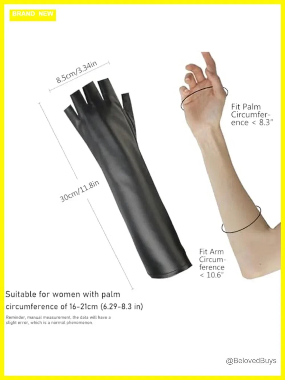 Fingerless PU Leather Gloves for Women Long Arm Warmers for Halloween Cosplay